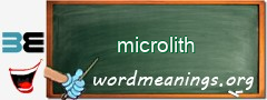 WordMeaning blackboard for microlith